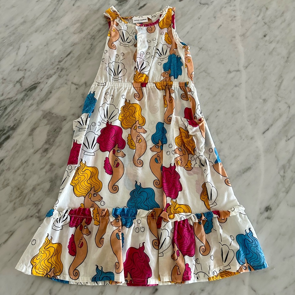 Mini Rodini seahorse dress. Size 104/110